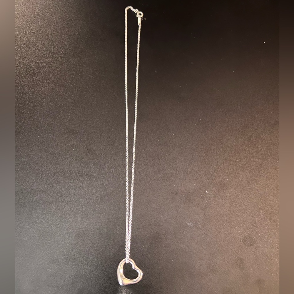 Tiffany & Co Elsa Peretti Open Heart Necklace 925 Sterling Silver